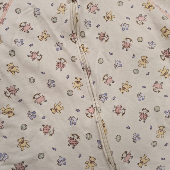 Vintage Cotton Teddy Bear Girl's Toddler Sleeper - Picture 3 of 8